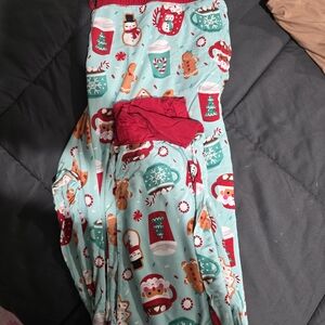 Little Sleepies Festive Pajamas - Red and Blue